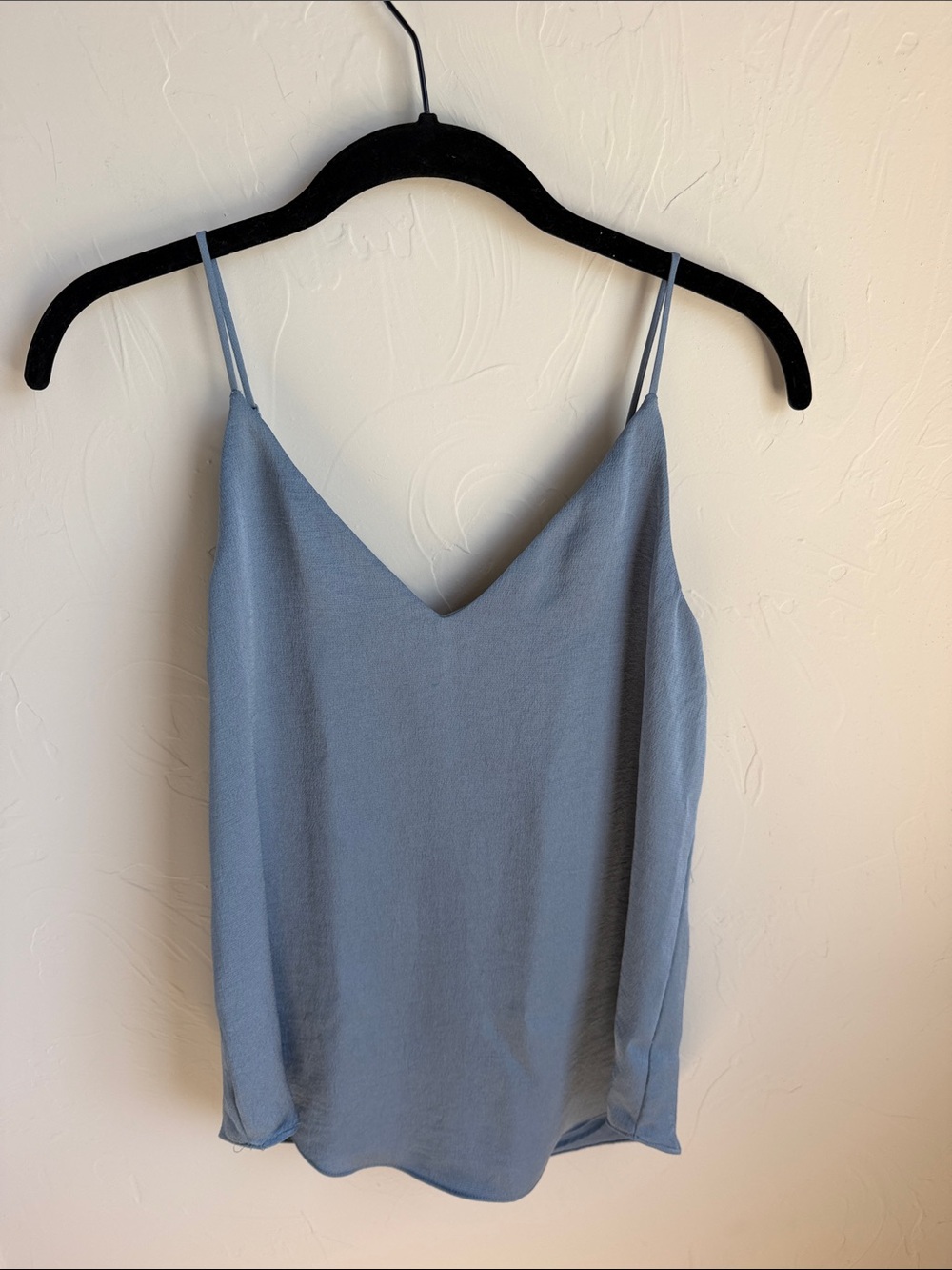 Express Steel Blue V-Neck Spaghetti Strap Camisole